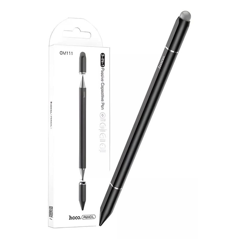 GENERICO - Lapiz touch HOCO 3 en 1 para diseño en pantallas tactiles  NEGRO