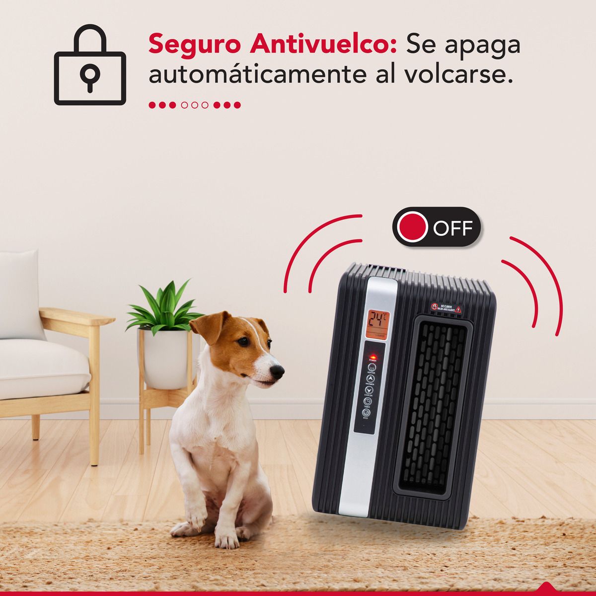 THORBEN - Estufa Infrarroja Calefactor Bajo Consumo Thorben Mini 1500 45m2 Timer