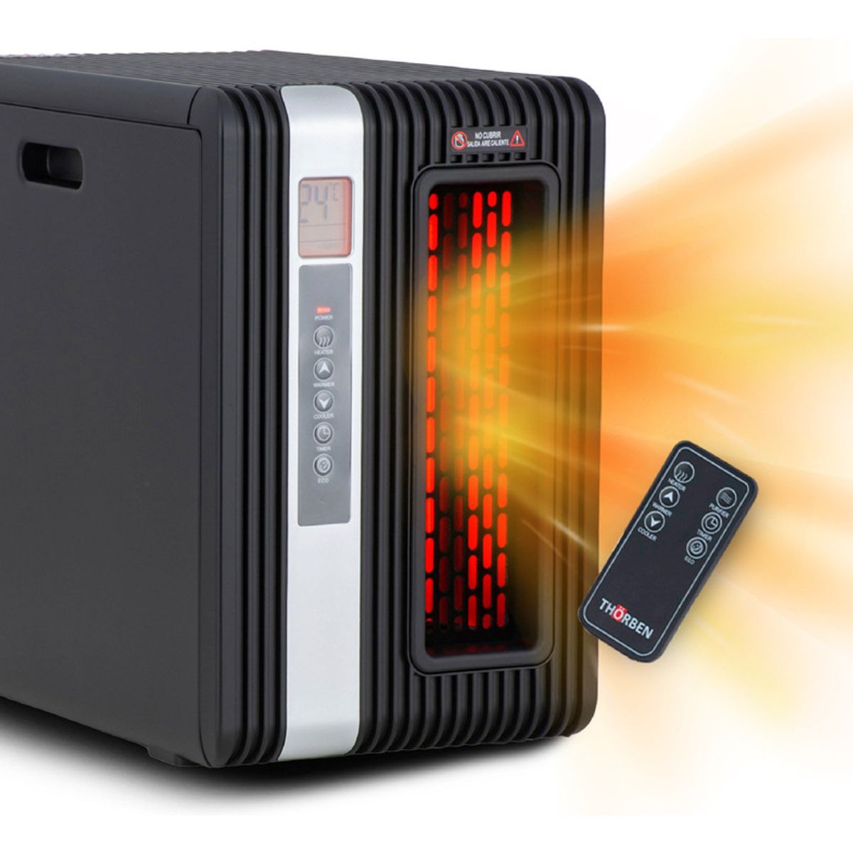 THORBEN - Estufa Infrarroja Calefactor Bajo Consumo Thorben Mini 1500 45m2 Timer