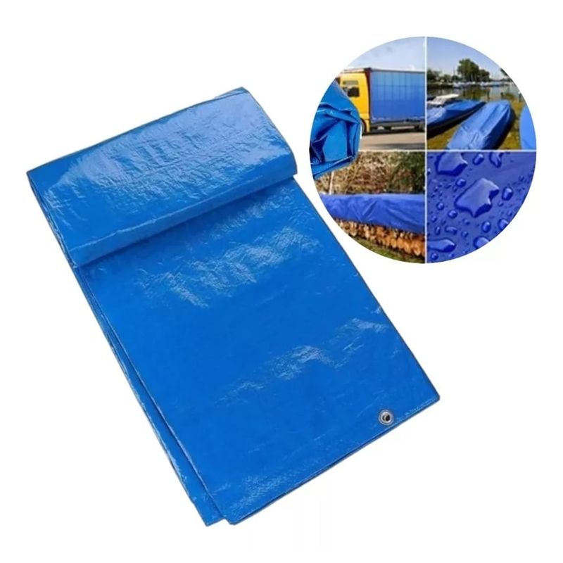 GENERICO - Lona Cobertor Carpa Toldo Multiusos Impermeable 6x8 Metros