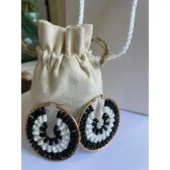 GENERICO - Aros modelo NINI blanco y negro