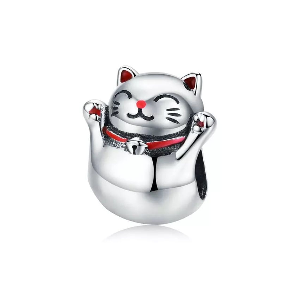 TODOJOYAS - Charm Dije Plata 925 Gato Maneki Neko
