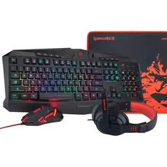 REDRAGON - KIT GAMER ESSENTIALS 101 MOUSE TECLADO AUDIFONO PAD