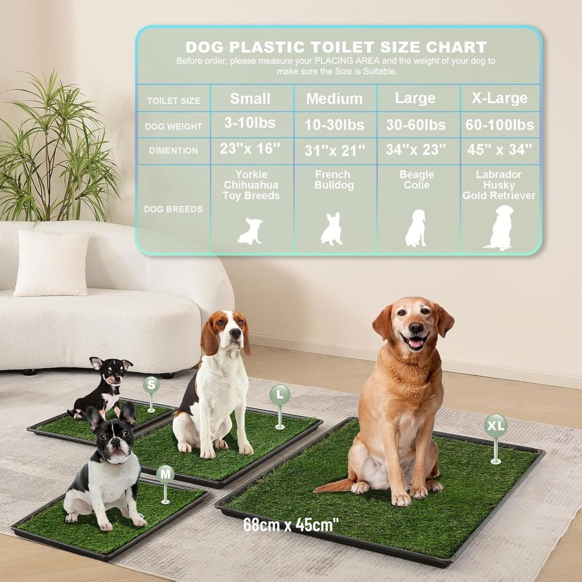MOVI - Baño para mascotas XL Entrenamiento limpio y sin estrés