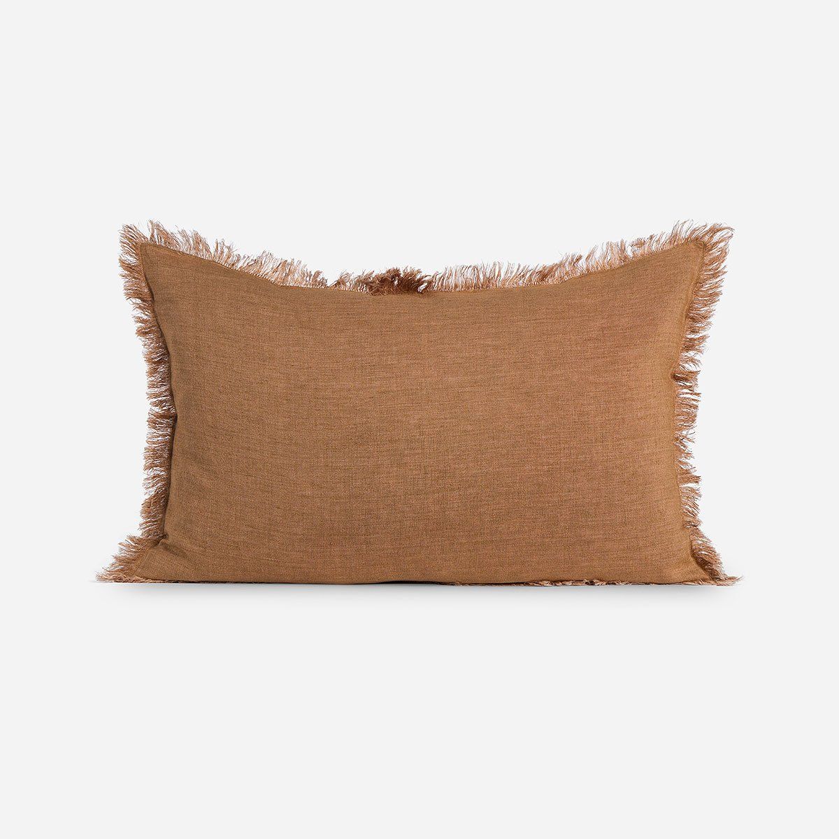 ROSEN - Funda de Cojín Lino Costa 60 x 40 cm Camel