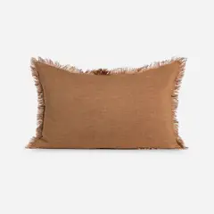 ROSEN - Funda de Cojín Lino Costa 60 x 40 cm Camel