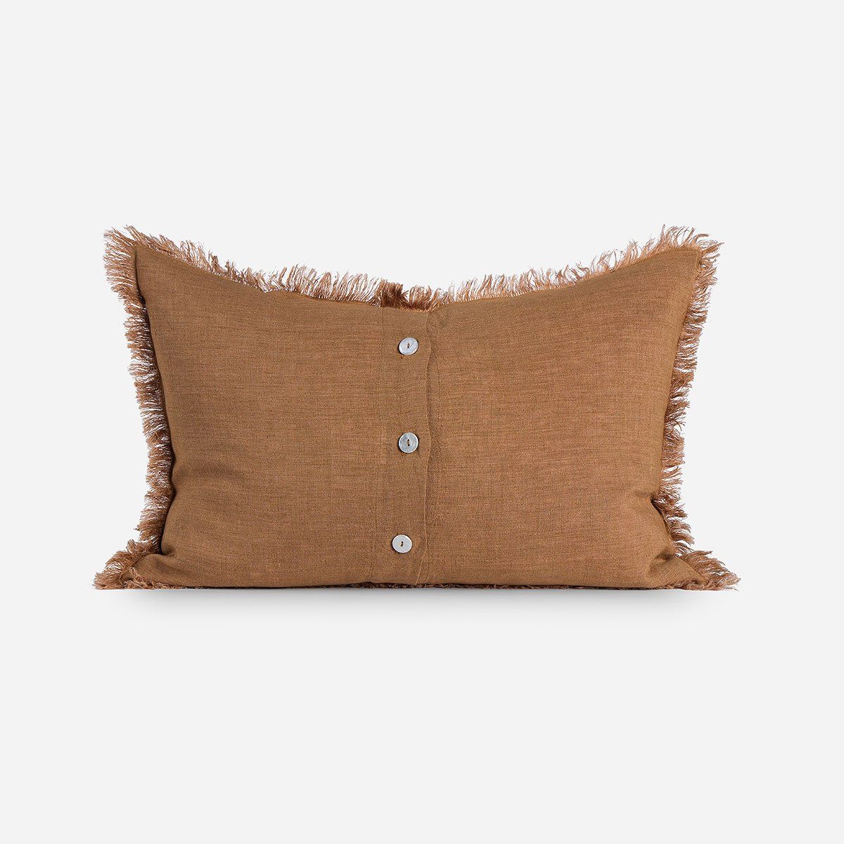 ROSEN - Funda de Cojín Lino Costa 60 x 40 cm Camel