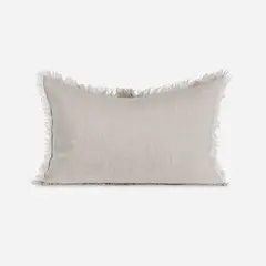 ROSEN - Funda de Cojín Lino Costa 60 x 40 cm Beige