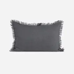 ROSEN - Funda de Cojín Lino Costa 60 x 40 cm Grafito