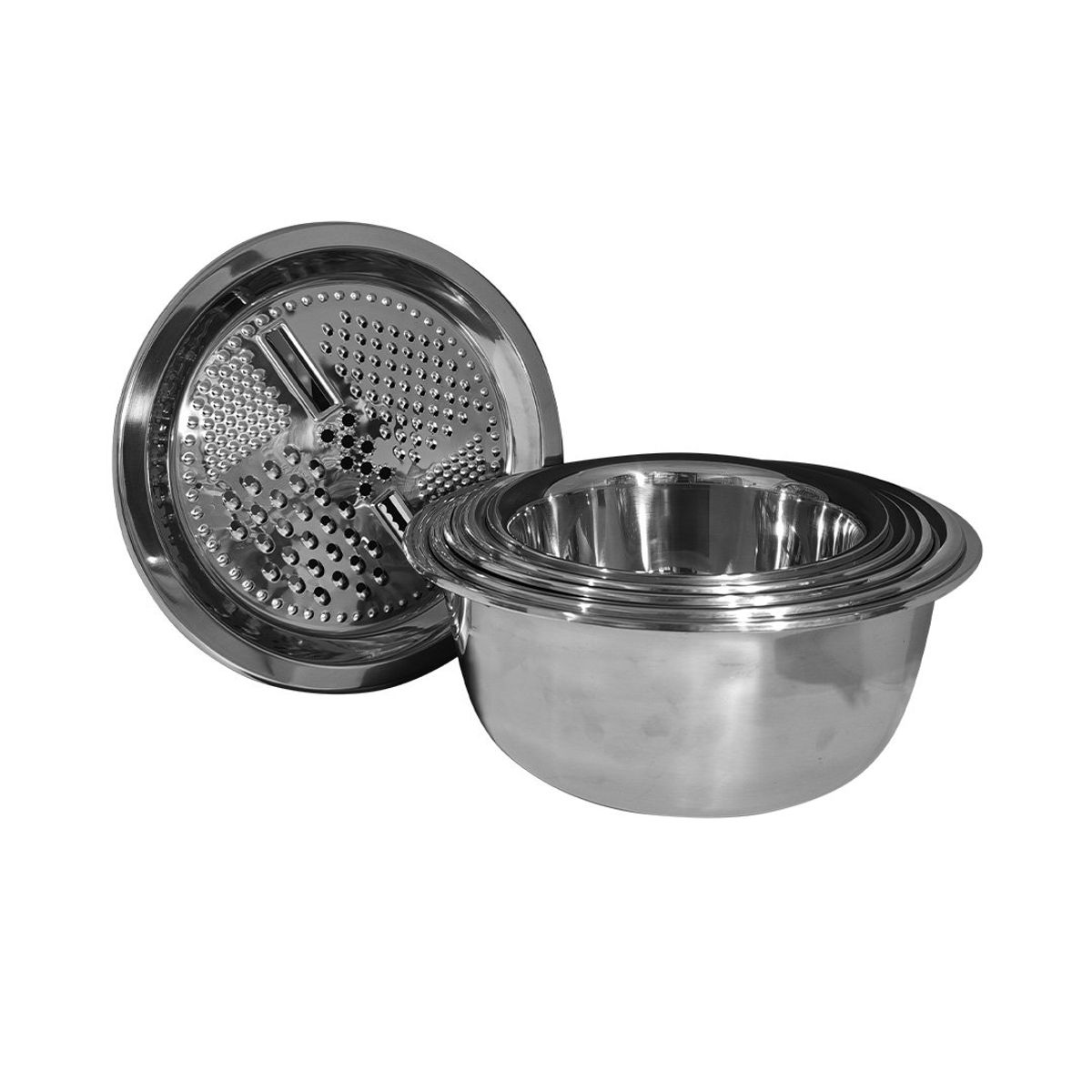 GENERICO - SET DE 6 PZAS BOWL ACERO INOXIDABLE MULTIFUNCIONAL