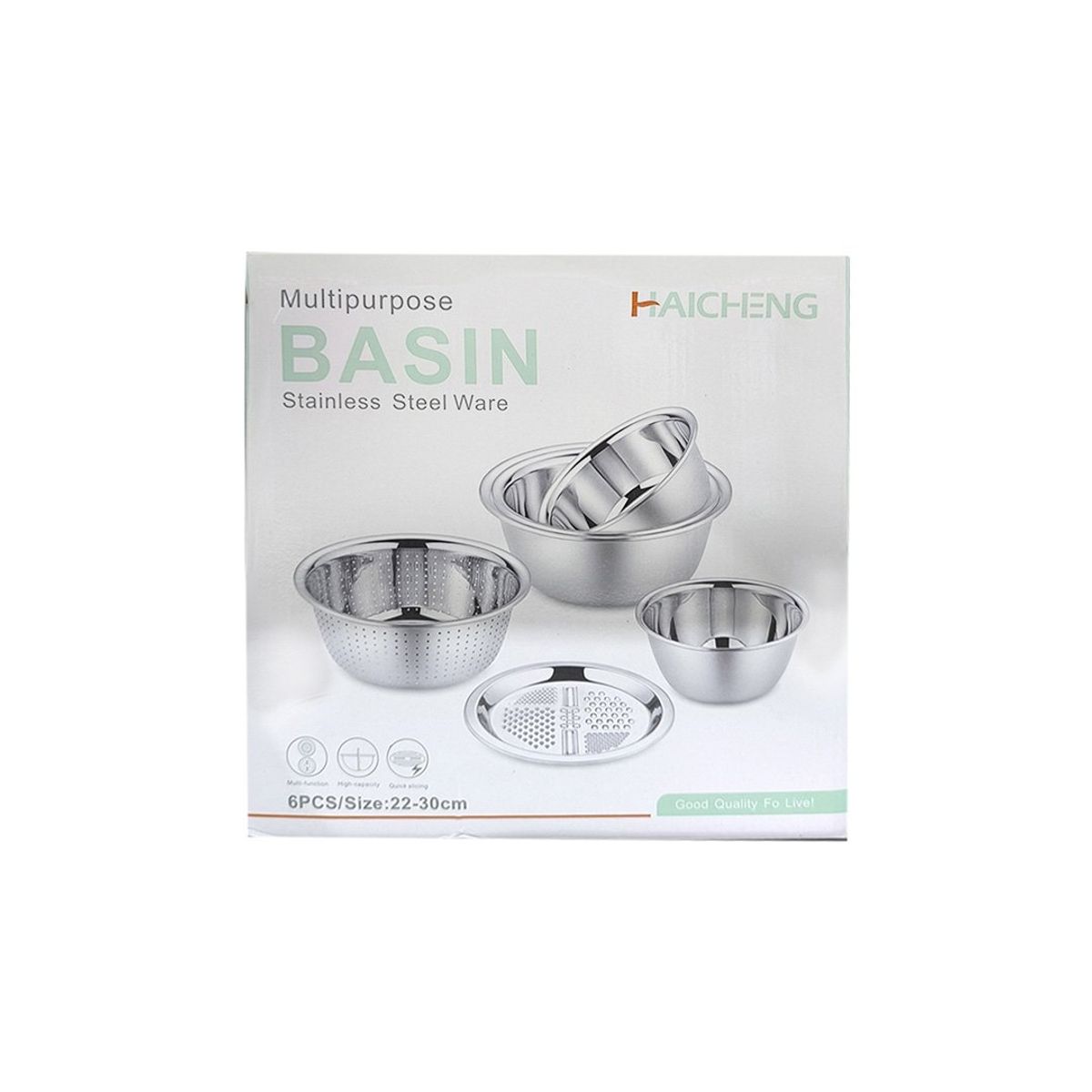 GENERICO - SET DE 6 PZAS BOWL ACERO INOXIDABLE MULTIFUNCIONAL