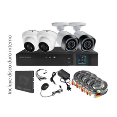 VIPA - Kit 4 Cámaras Seguridad Mixto HD 1MP con Disco Duro M43L