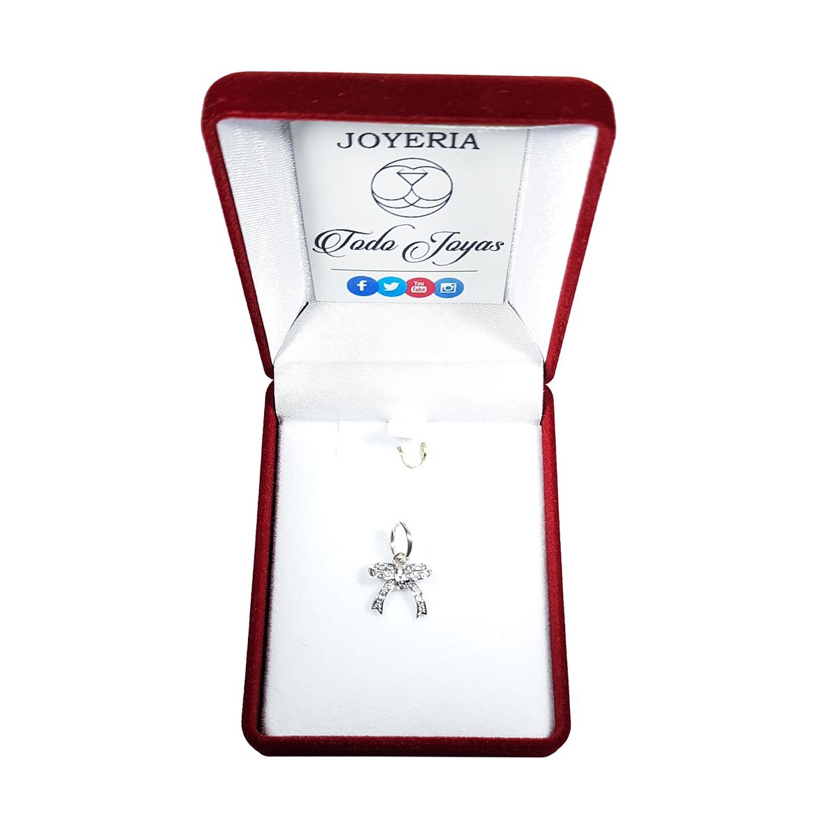 TODOJOYAS - Charm Dije Plata 925 Cinta Regalo
