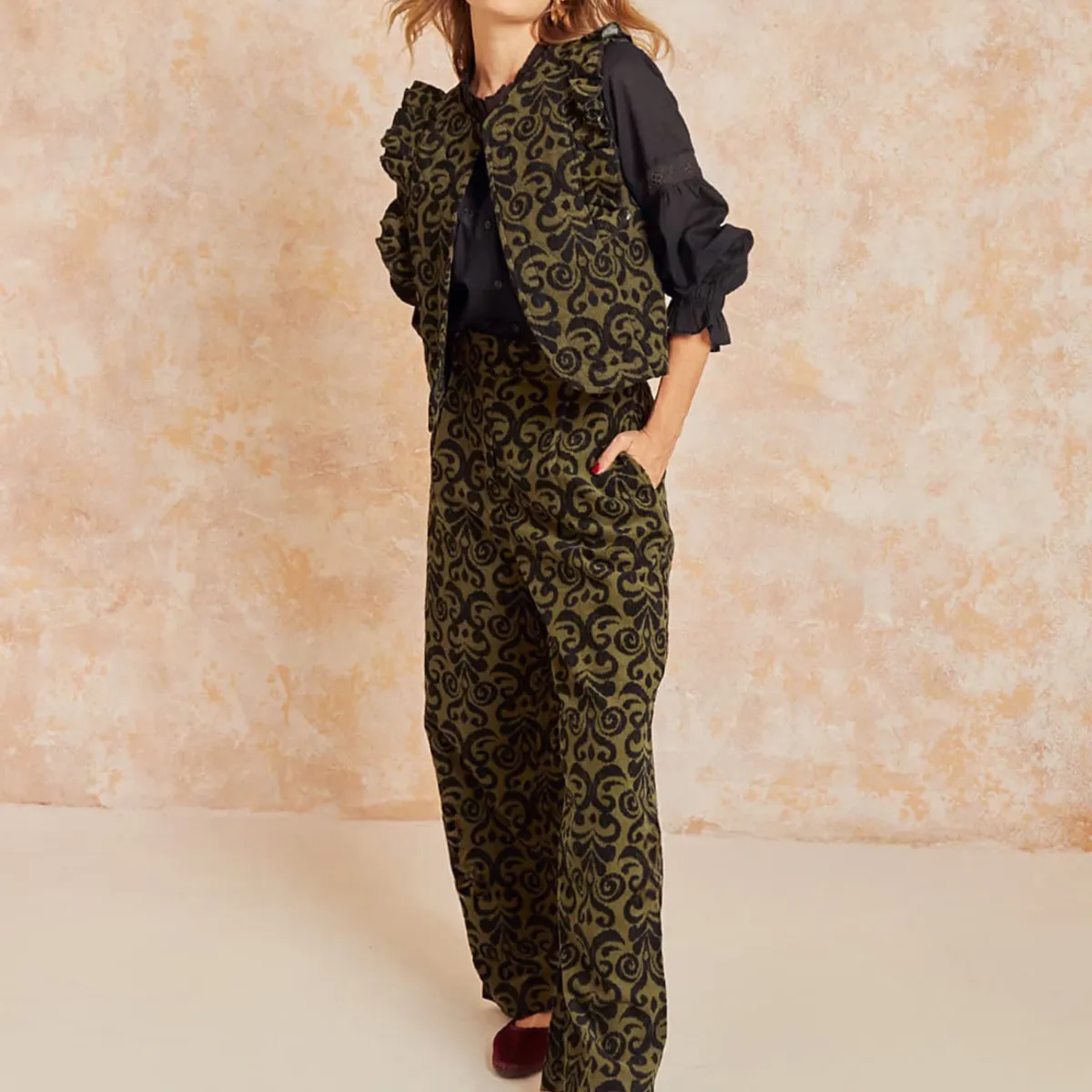 LOUNGE - Pantalón Cotelé Boho LOUNGE