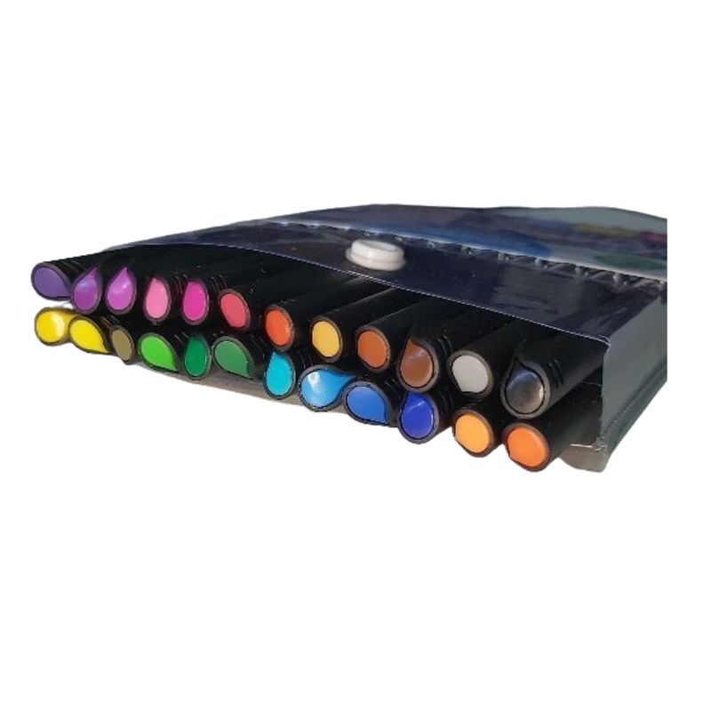 GENERICO - Set Tiralineas Punta Fina 0.4mm Pointer 24 Unidades