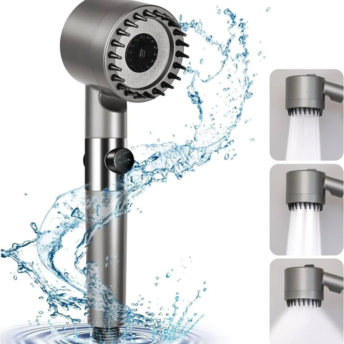 MOVI - Cabezal De Ducha Alta Presión 4 En 1 con Filtro Purificador de Agua