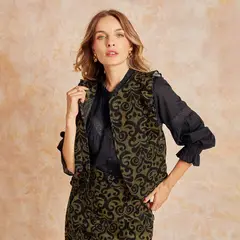 LOUNGE - Vest Estampado Boho Mujer