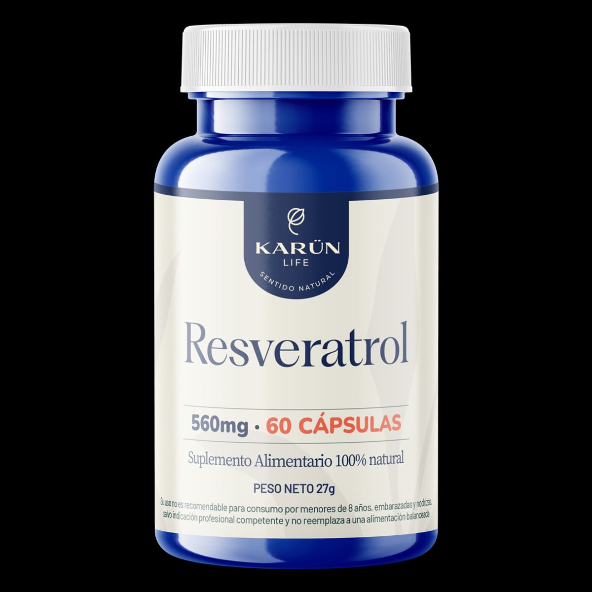 KARUNLIFE - Resveratrol - 60 Cápsulas - Karun Life