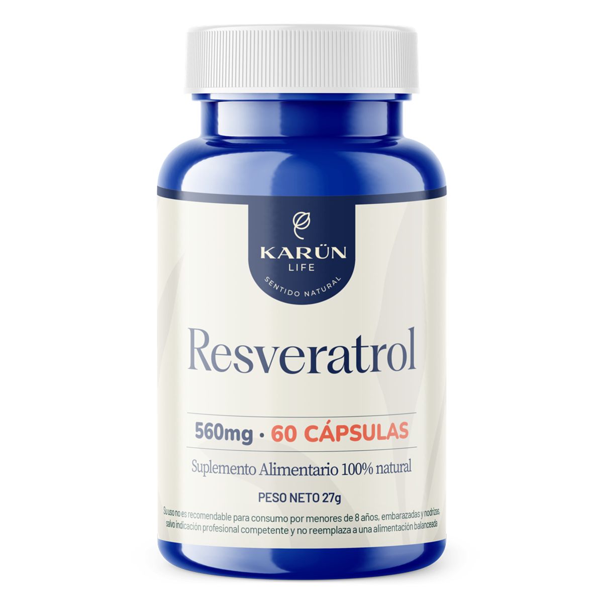 KARUNLIFE - Resveratrol - 60 Cápsulas - Karun Life