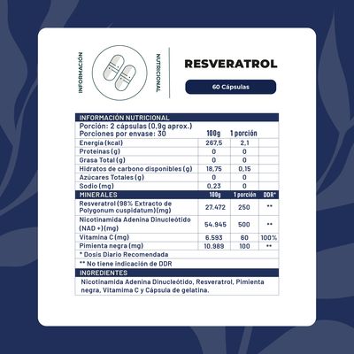 Imagen 2 del producto Resveratrol NAD+ - 60 Cápsulas - Karun Life