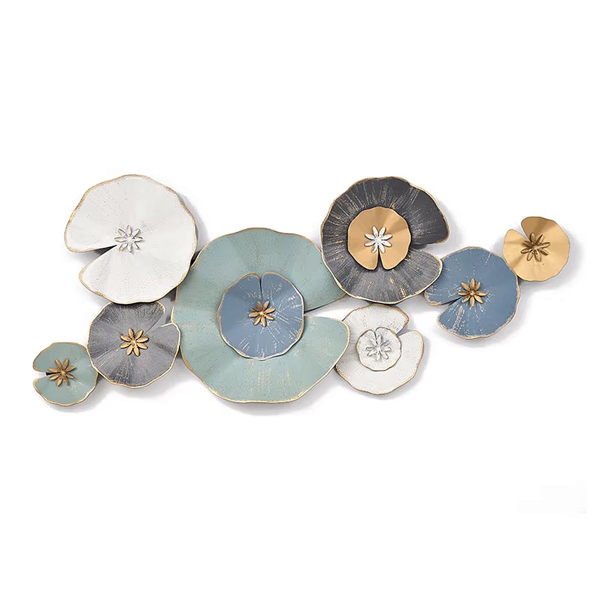 ALPHA - Cuadro Decorativo Adorno Pared Metalico Flores