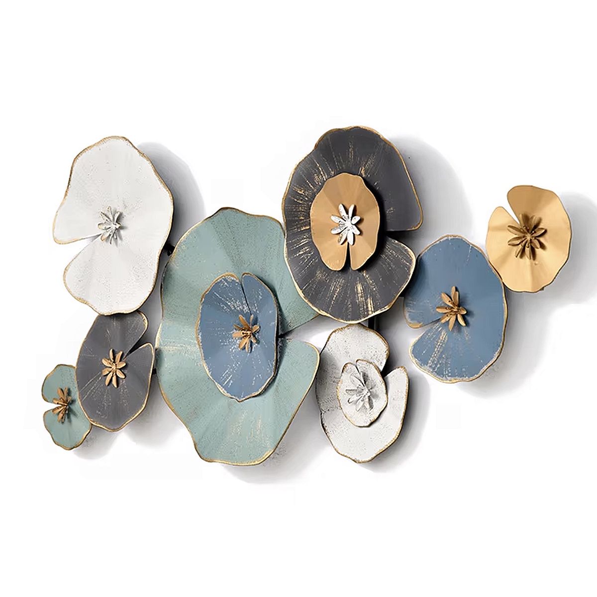 ALPHA - Cuadro Decorativo Adorno Pared Metalico Flores