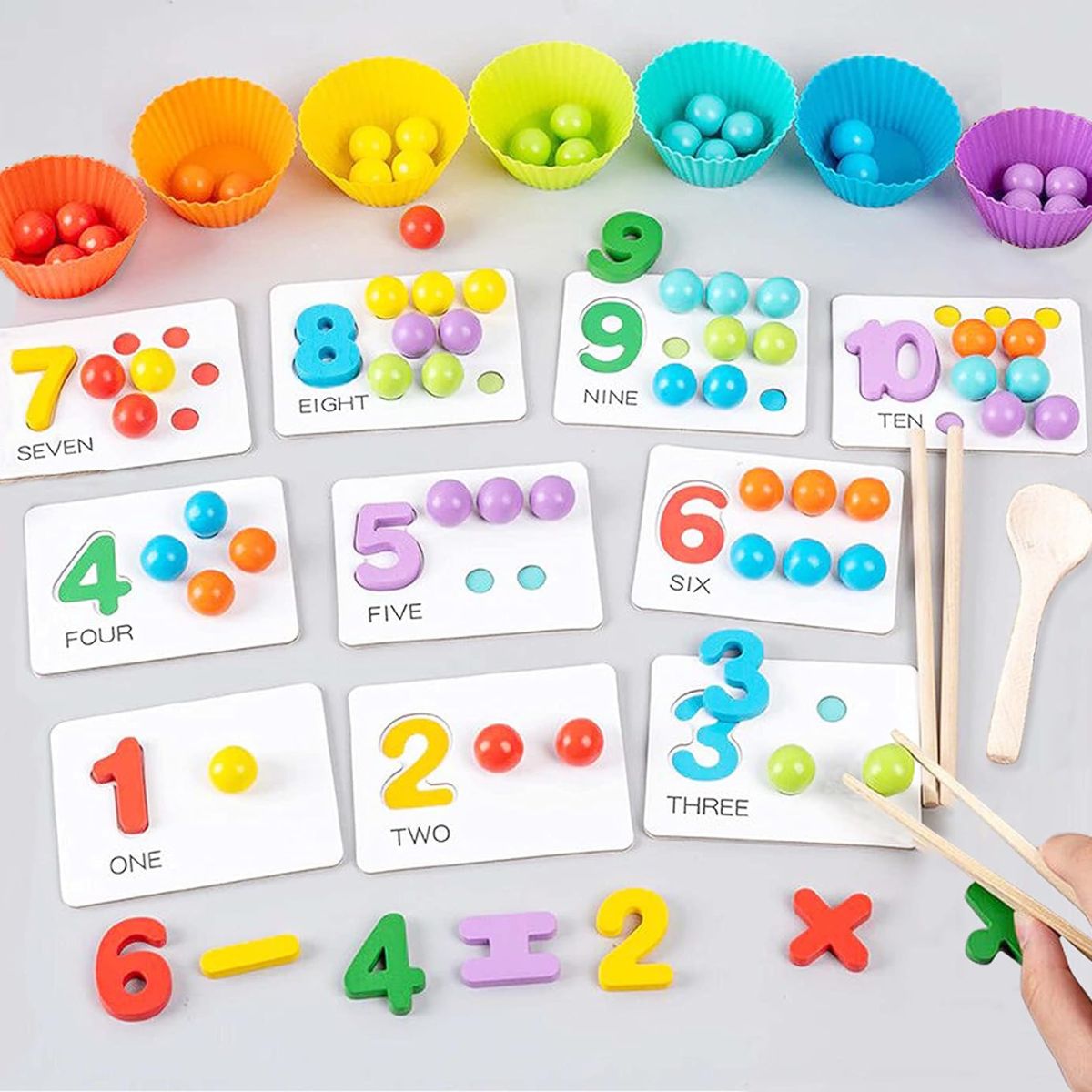 PANGUI TOYS - Juego didáctico de matemáticas concretas y motricidad fina