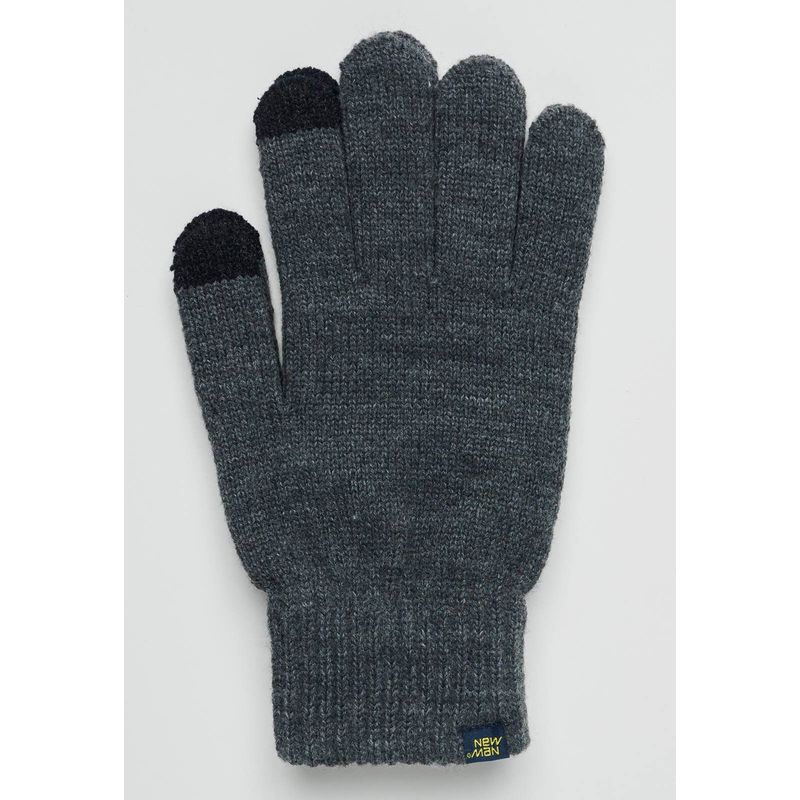 NEW MAN - Guantes Básico Nantes Heritage Gris Newman