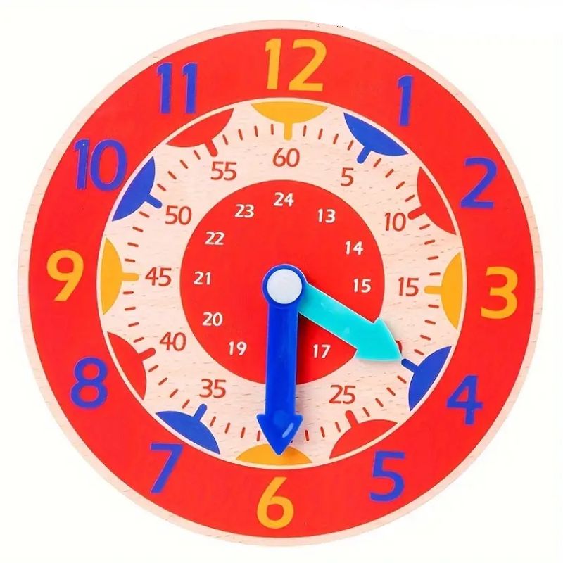 PANGUI TOYS - Reloj de aprendizaje de madera