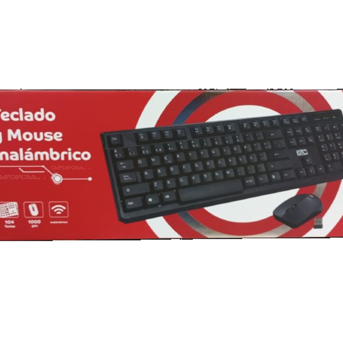 GENERICO - Kit Teclado y Mouse GTC CBG023 inalambrico español