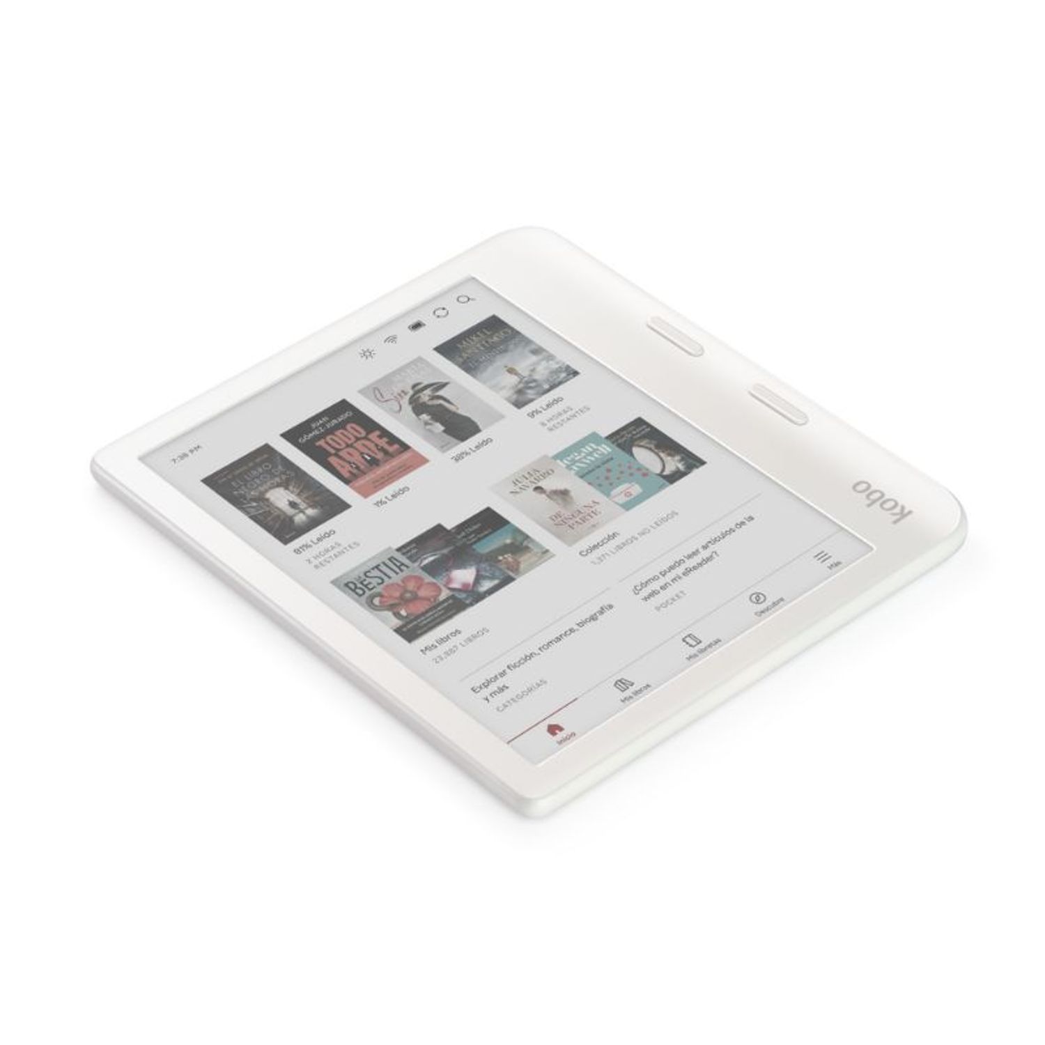 KOBO Lector e reader Kobo Libra Colour Blanco con Funda SleepCover