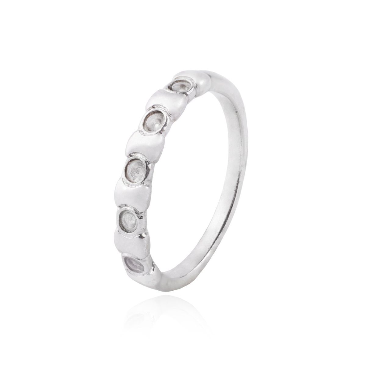 JB JOYAS BARON - Anillo de Plata Esterlina 925 Cinco Circonitas 11