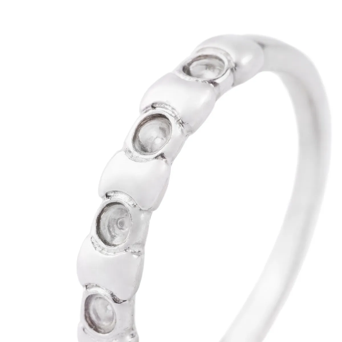 JB JOYAS BARON - Anillo de Plata Esterlina 925 Cinco Circonitas 11