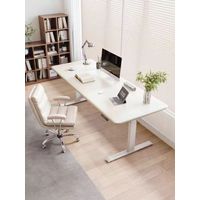 Mesa escritorio de oficina BLANCO ergonómico altura ajustable120x60 cm