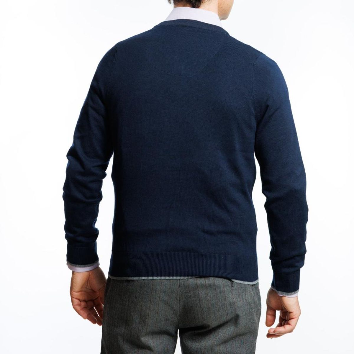 VANDINE - Sweater Azul Marino Escote en V - Azul