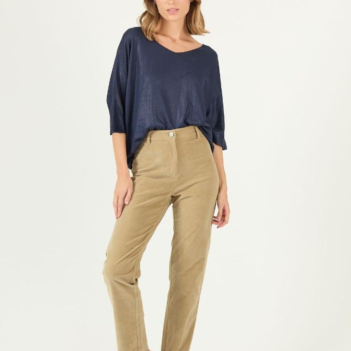 PRIVILEGE - Pantalon beige PRIVILEGE 2267