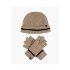 LOUNGE - Set Gorro Y Guantes Líneas