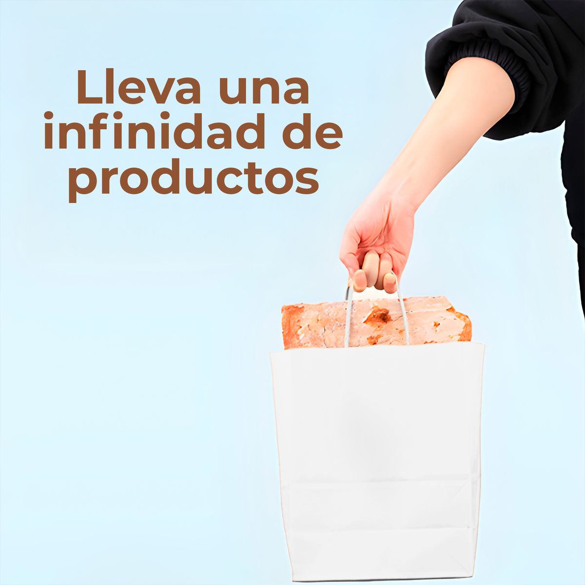 GENERICO - Bolsa Papel Kraft Ecológica Blanco 21X14X27 CM Pack X100