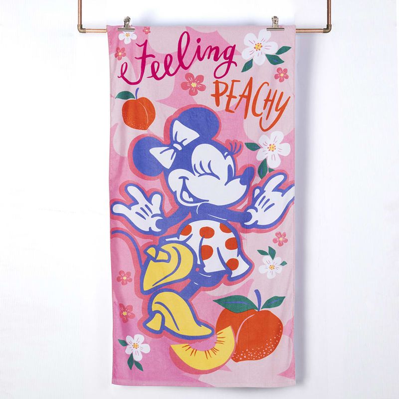 OEM - Toalla Playa Algodon 70x140 Minnie Peachy