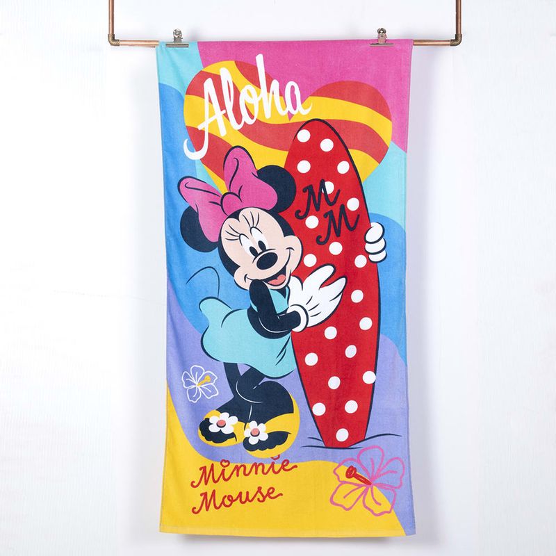 OEM - Toalla Playa Algodon 70x140 Minnie Surf