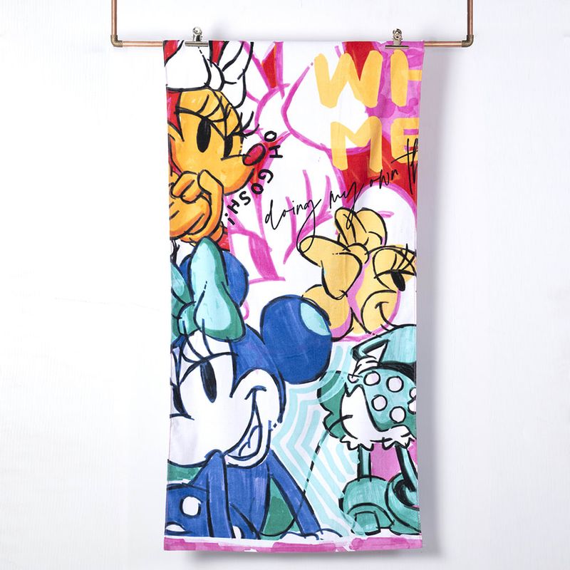 OEM - Toalla Playa Algodon 70x140 Minnie Who