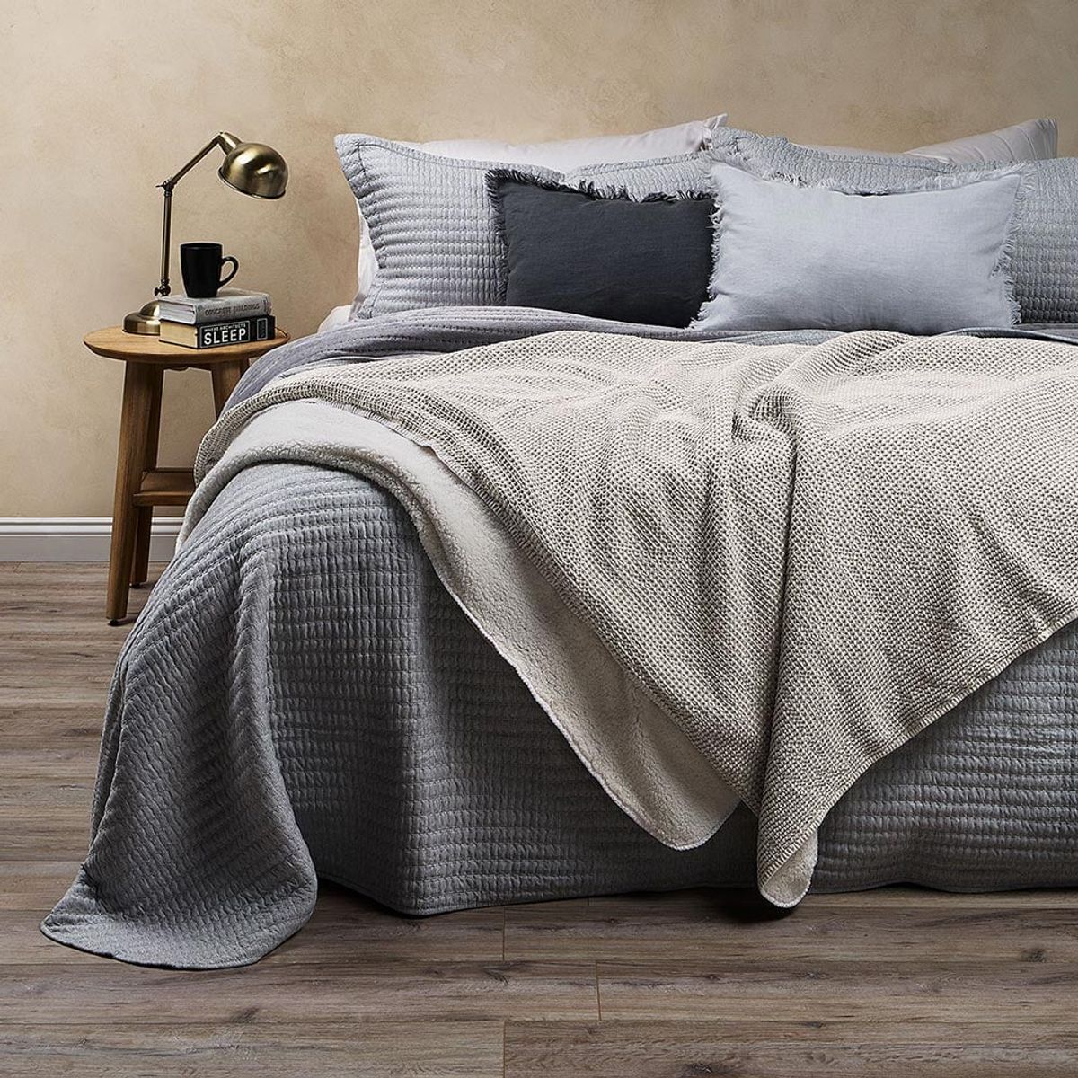 ROSEN - Manta Algodón Sherpa 150 x 200 cm Cozy Arena