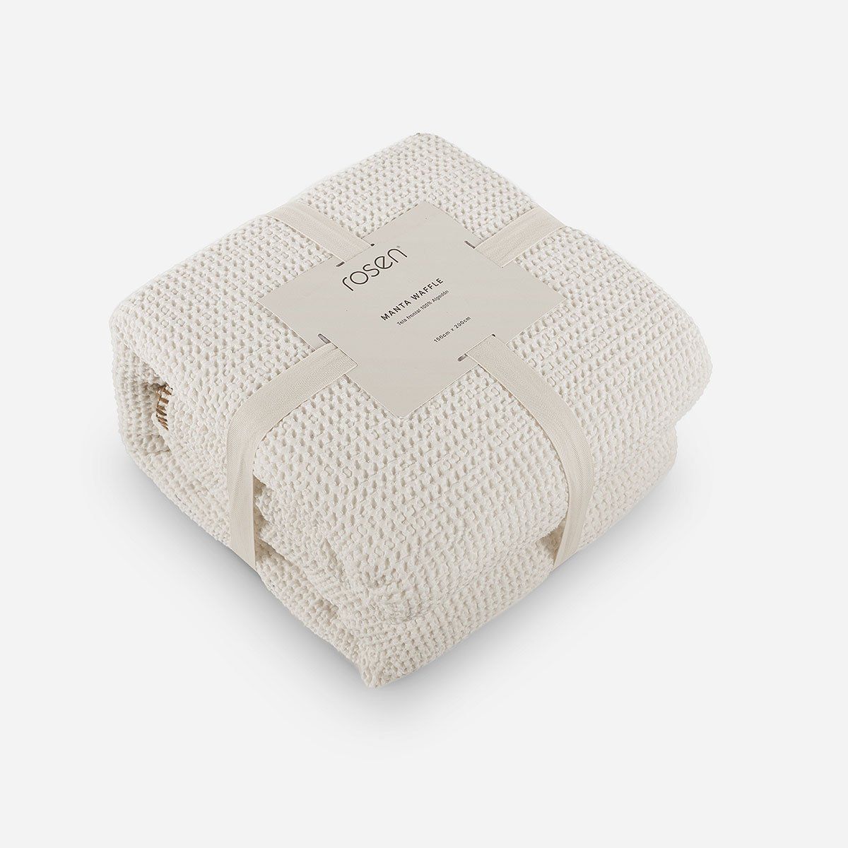 ROSEN - Manta Algodón Sherpa 150 x 200 cm Cozy Crudo