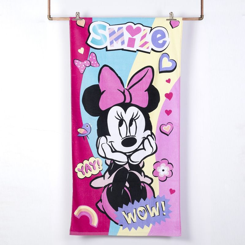 OEM - Toalla Playa Algodon 70x140 Minnie Wow