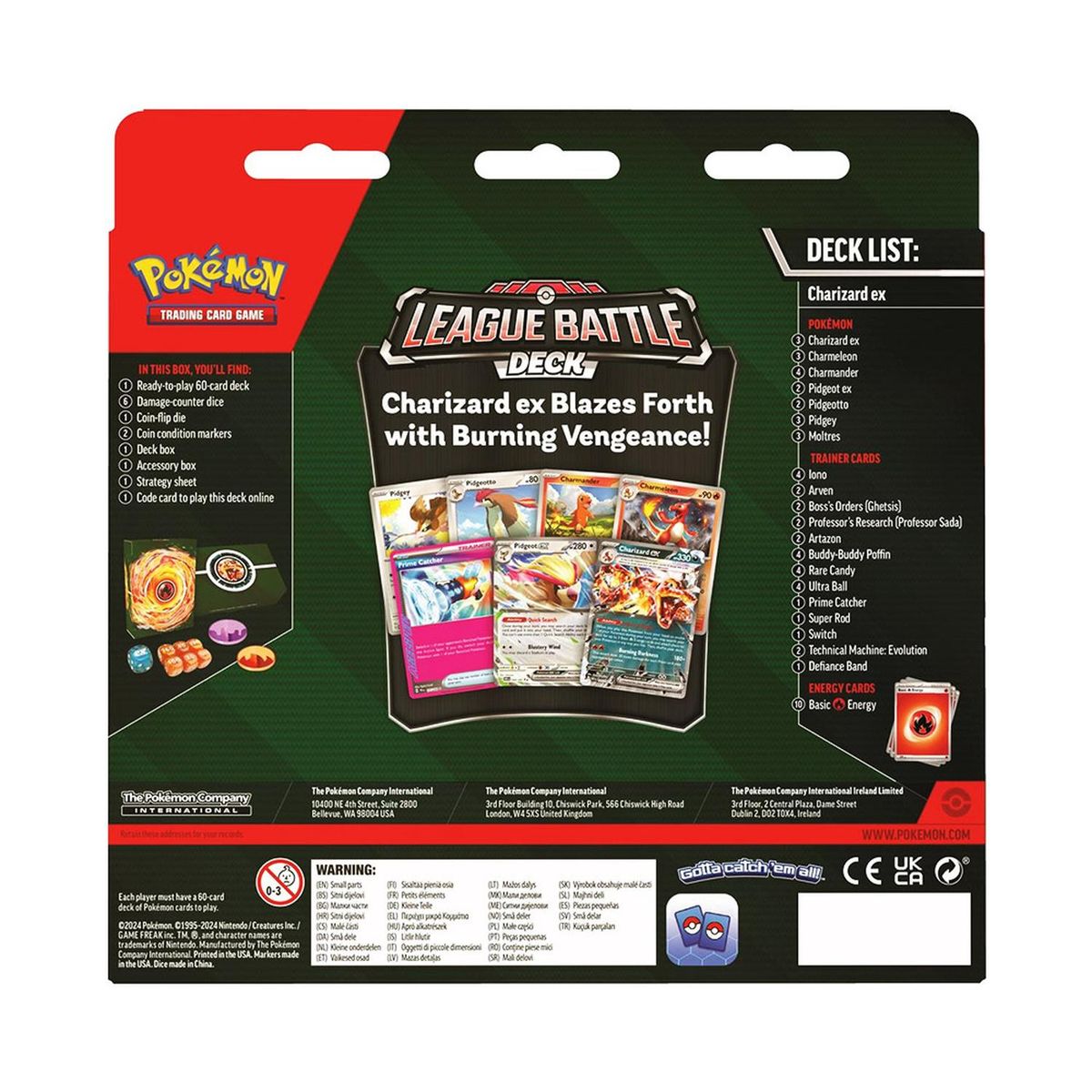 POKEMON - POKEMON CHARIZARD EX BATTLE LEAGUE DECK INGLES