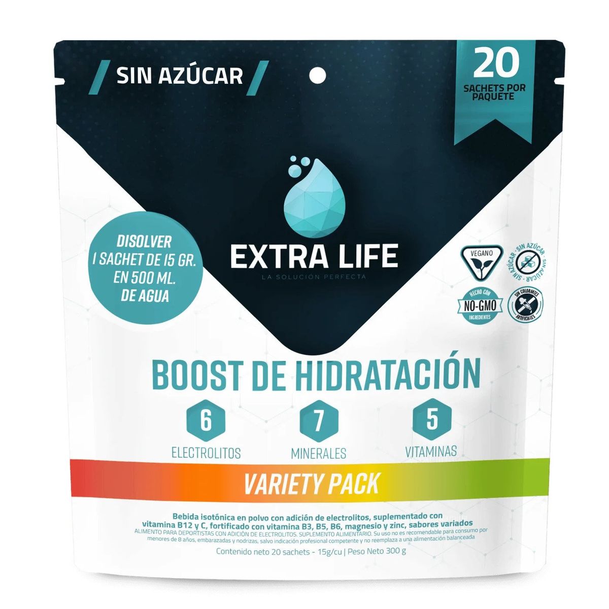 EXTRA LIFE - Boost de Hidratación Extra Life Variety Pack 20u