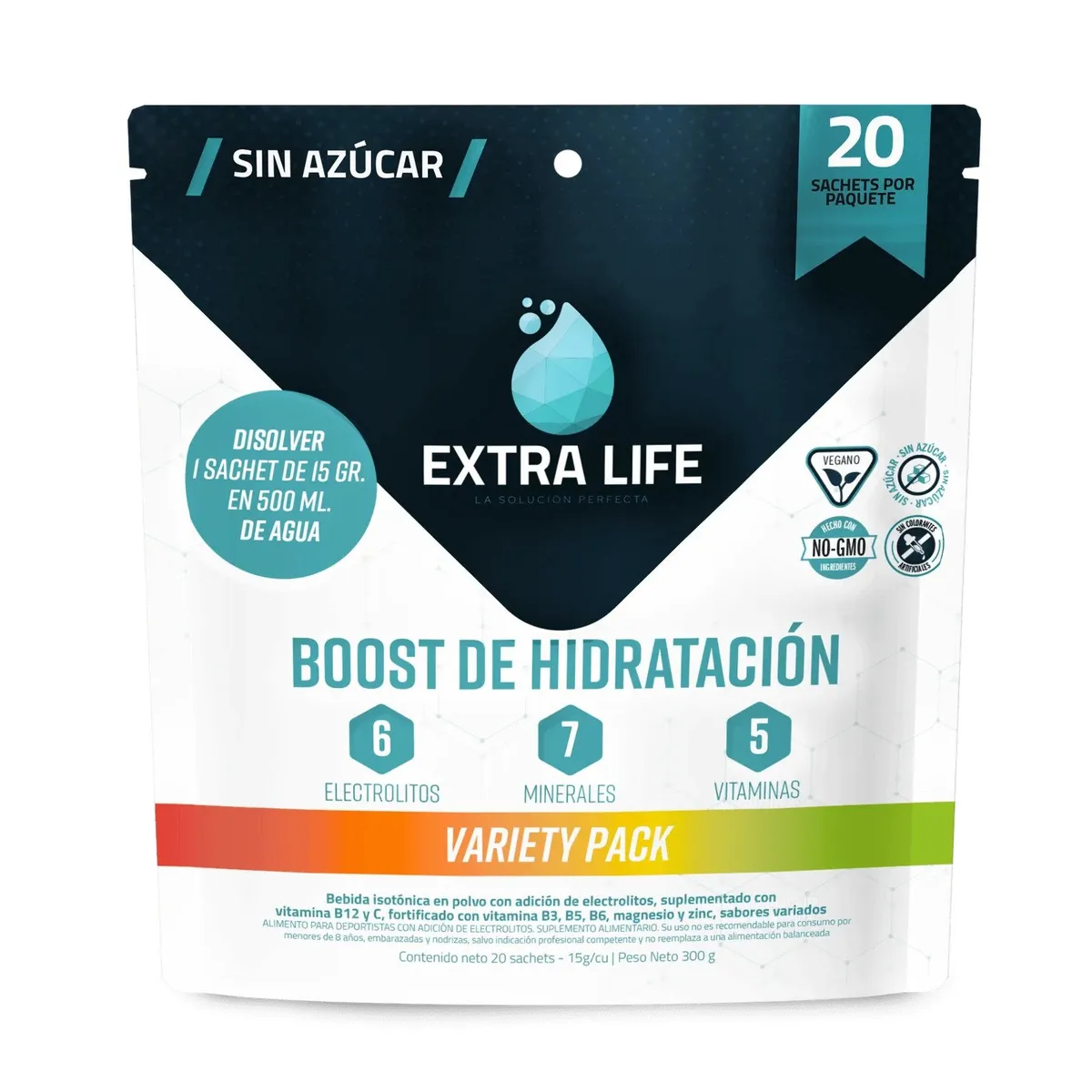 EXTRA LIFE - Boost de Hidratación Extra Life Variety Pack 20u
