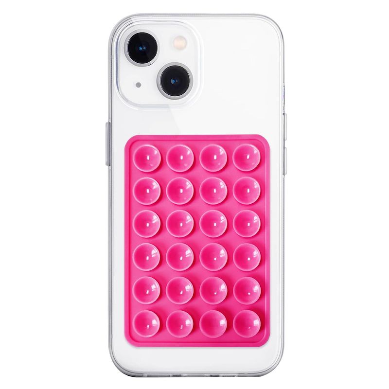 GENERICO - Soporte Silicona Con Ventosa Para Carcasa-celular-Fucsia