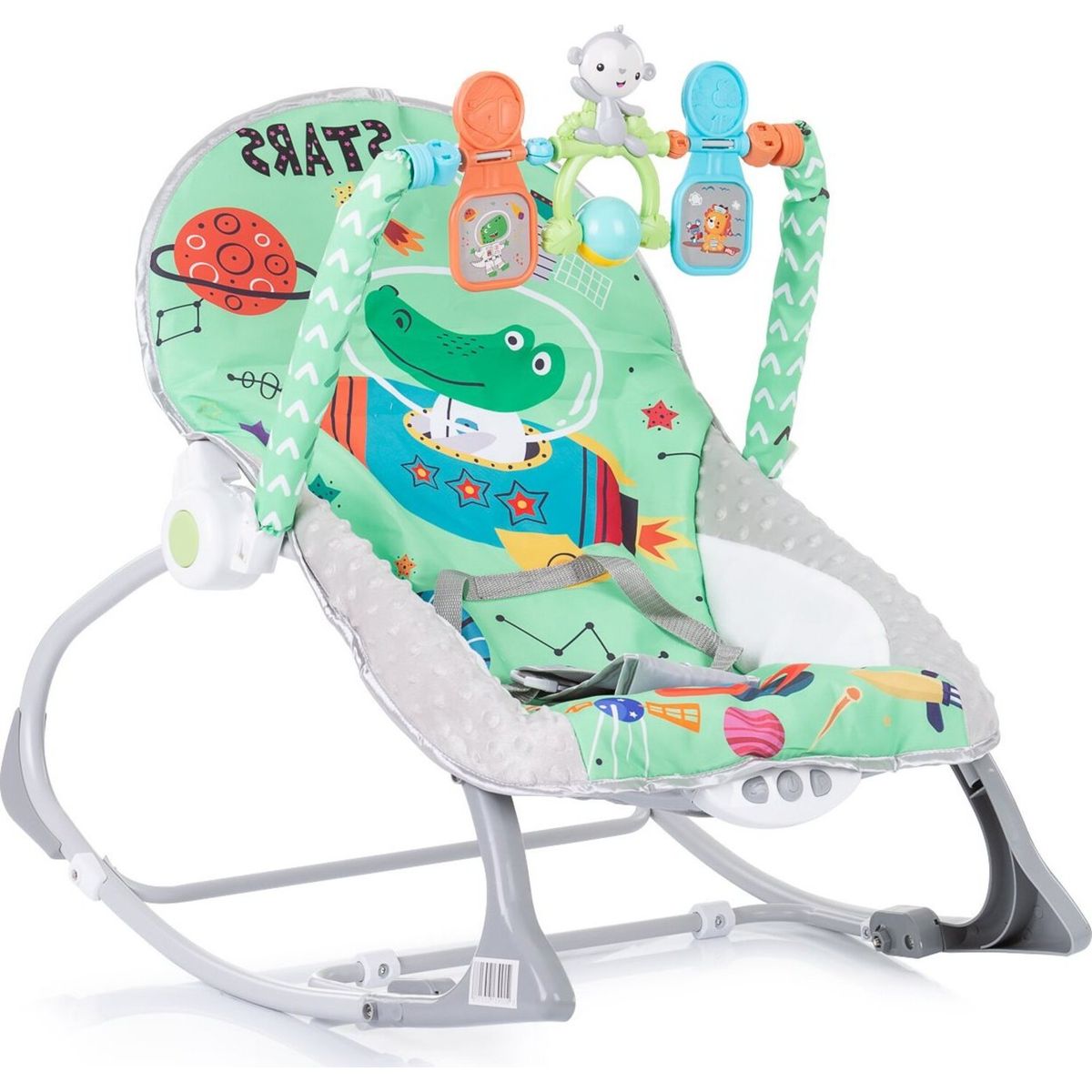 BBQOOL - Silla Nido Mecedora Rocker Dino Verde