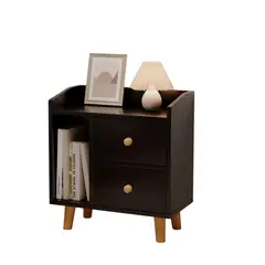 DETODOYMAS - Velador 2 cajones 48cm Chic Home - Negro